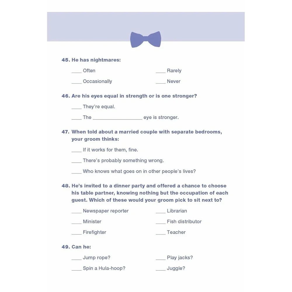 Do You Know? Ser.: Do You Know Your Groom? : A Quiz about the Man in Your...